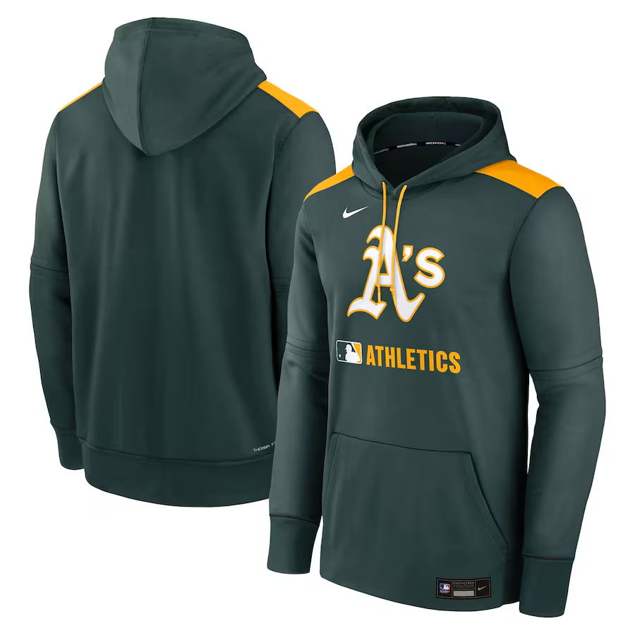 Men's Oakland Athletics Green Collection Performance Pullover Hoodie